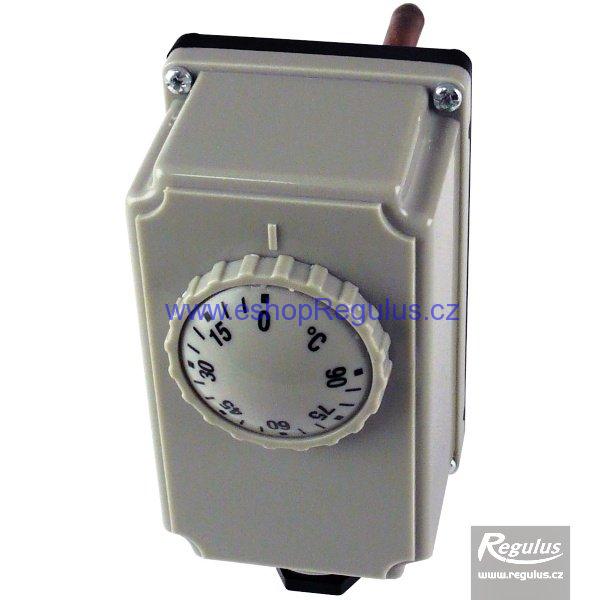 Termostat provozní zakrytovaný na jímku 0-90°C, čidlo 5,8x100